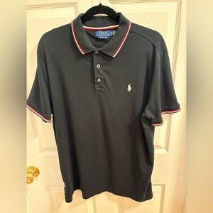Polo Ralph Lauren custom slim fit polo shirt. Very dark blue- almost black